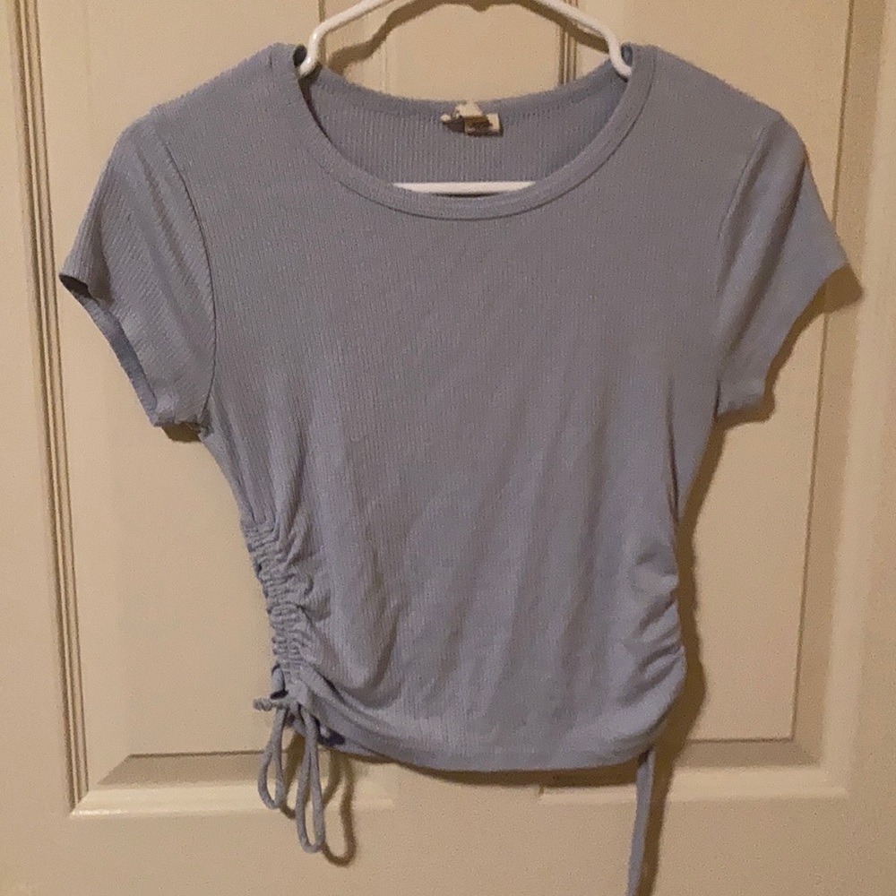 Blue tie top